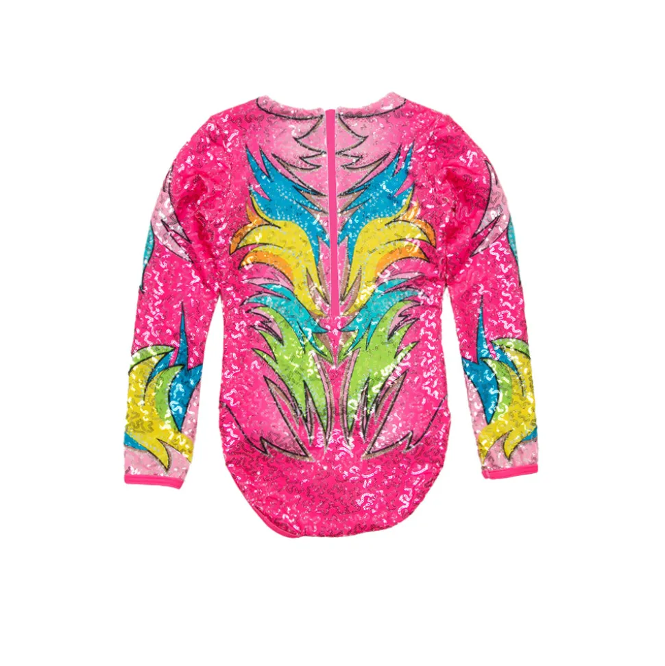 Youth Fluoro Flora Leotard