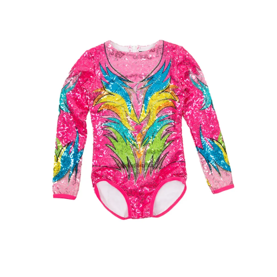 Youth Fluoro Flora Leotard