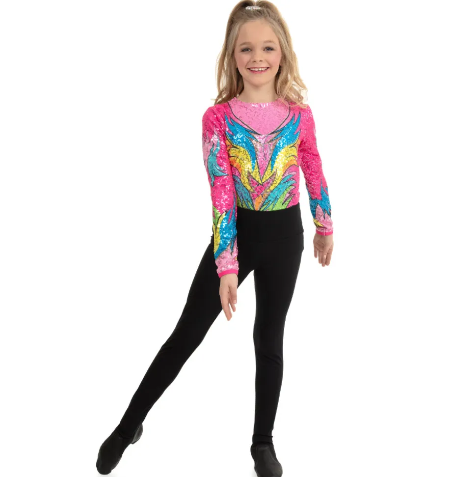 Youth Fluoro Flora Leotard