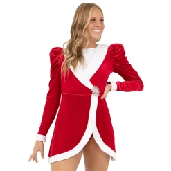 Youth Holiday Santa Velvet Dress