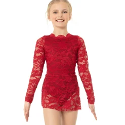 Youth Lace Long Sleeve Scoopneck Dress