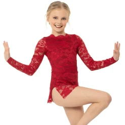 Youth Lace Long Sleeve Scoopneck Dress