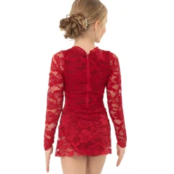 Youth Lace Long Sleeve Scoopneck Dress