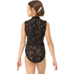 Youth Lace Sequin Sleeveless Performance Leotard