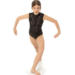 Youth Lace Sequin Sleeveless Performance Leotard