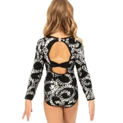 Youth Light it Up Sequin Lace Long Sleeve Leotard