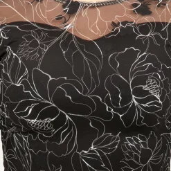 Youth Long Sleeve Floral Flocked Mesh Leotard