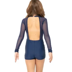 Youth Long Sleeve Mesh Biketard