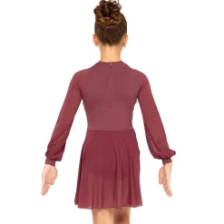 Youth Long Sleeve Midi Sequin Gathered Panel Dress