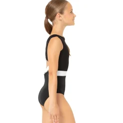 Youth Mesh Overlay Cross Back Leotard