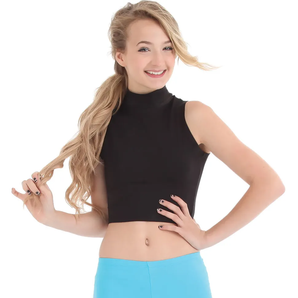 Youth Mock Neck Crop Top