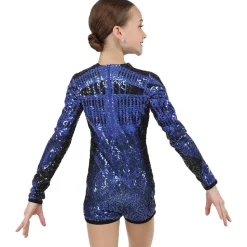 Youth No Limit Long Sleeve Sequin Biketard