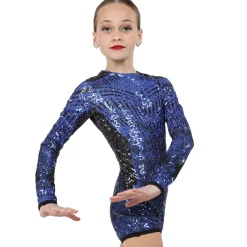 Youth No Limit Long Sleeve Sequin Biketard
