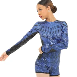 Youth No Limit Long Sleeve Sequin Biketard
