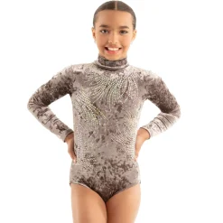 Youth Now I Know Velvet Rhinestone Leotard