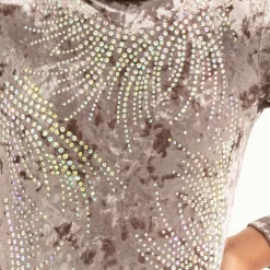 Youth Now I Know Velvet Rhinestone Leotard