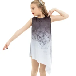 Youth Ombre Asymmetrical Overdress