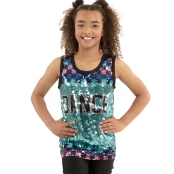 Youth Ombre Checker Dance Sequin Jersey