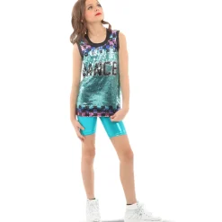 Youth Ombre Checker Dance Sequin Jersey