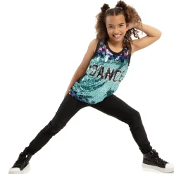 Youth Ombre Checker Dance Sequin Jersey