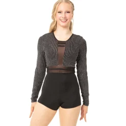 Youth Pin Stripe Long Sleeve Performance Biketard