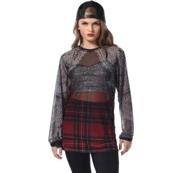 Youth Punk Rock Princess Mesh Long Sleeve Tee
