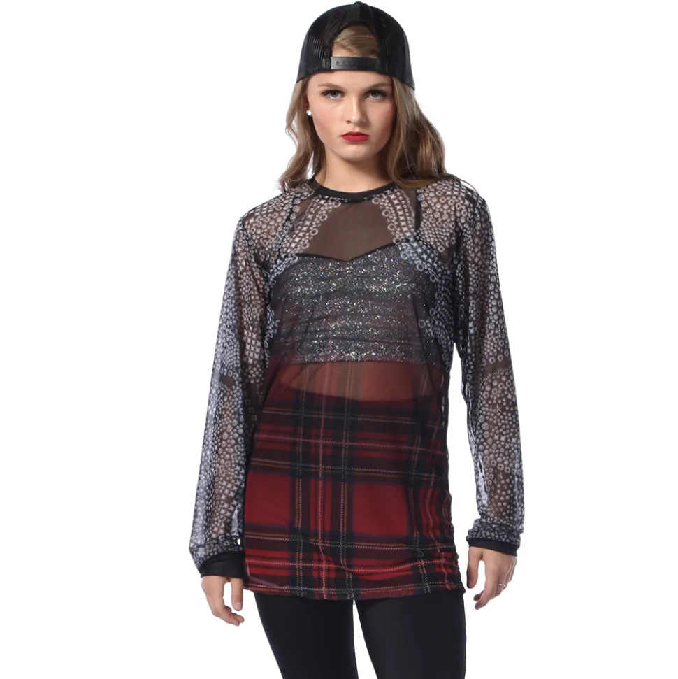 Youth Punk Rock Princess Mesh Long Sleeve Tee