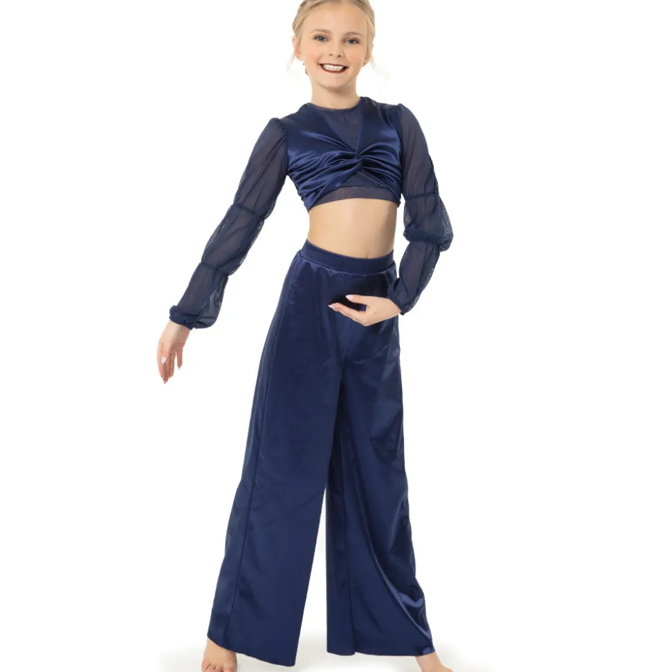 Youth Satin Lux Wide Leg Pant