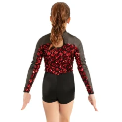 Youth Sequin Broadway Long Sleeve Chicago Biketard