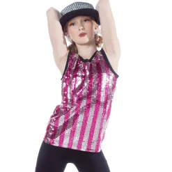 Youth Striped Sequin Tank