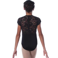 Youth Sweetheart Lace Cap Sleeve Dance Leotard