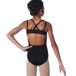 Youth Sweetheart Mesh Panel Leotard