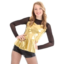 Youth Sweetheart Peplum Long Sleeve Top