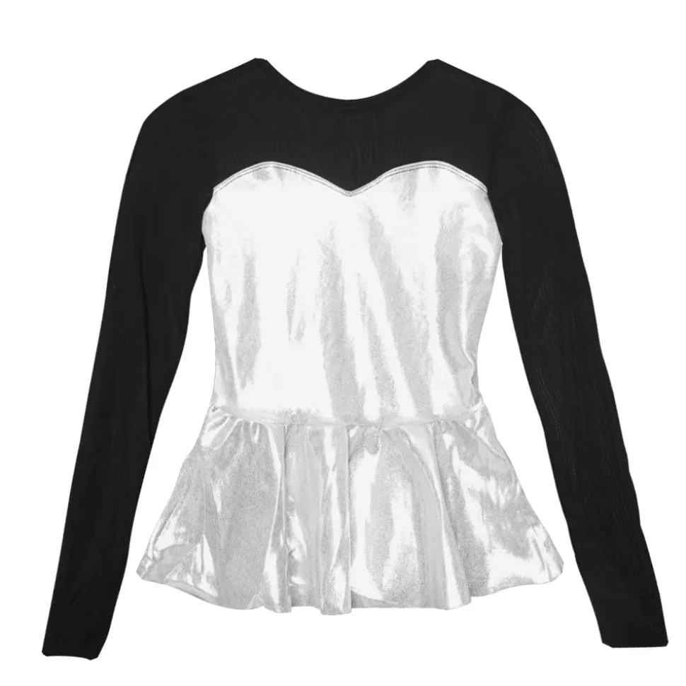 Youth Sweetheart Peplum Long Sleeve Top
